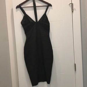 Missguided Mesh Halter Bandage Dress, Size 4